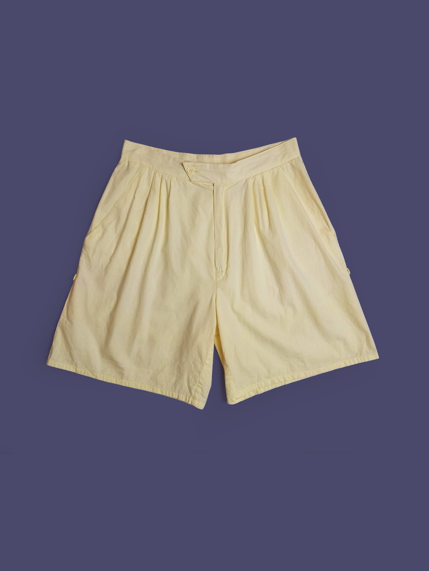 High Waist Retro Cotton Shorts - size XS-S / 40