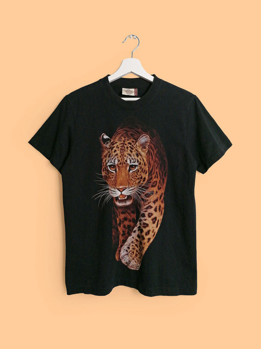 90's Rock Eagle Leopard T-shirt ~ size S-M