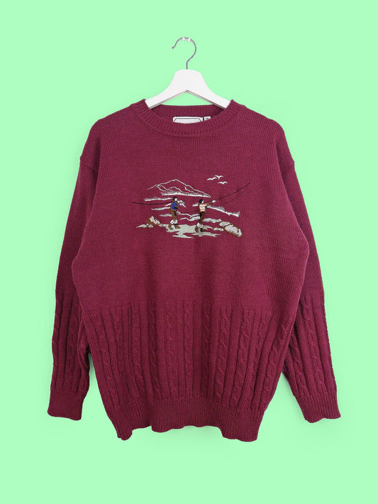 TONIO RIZZI Unisex Retro Novelty Sweater - size L