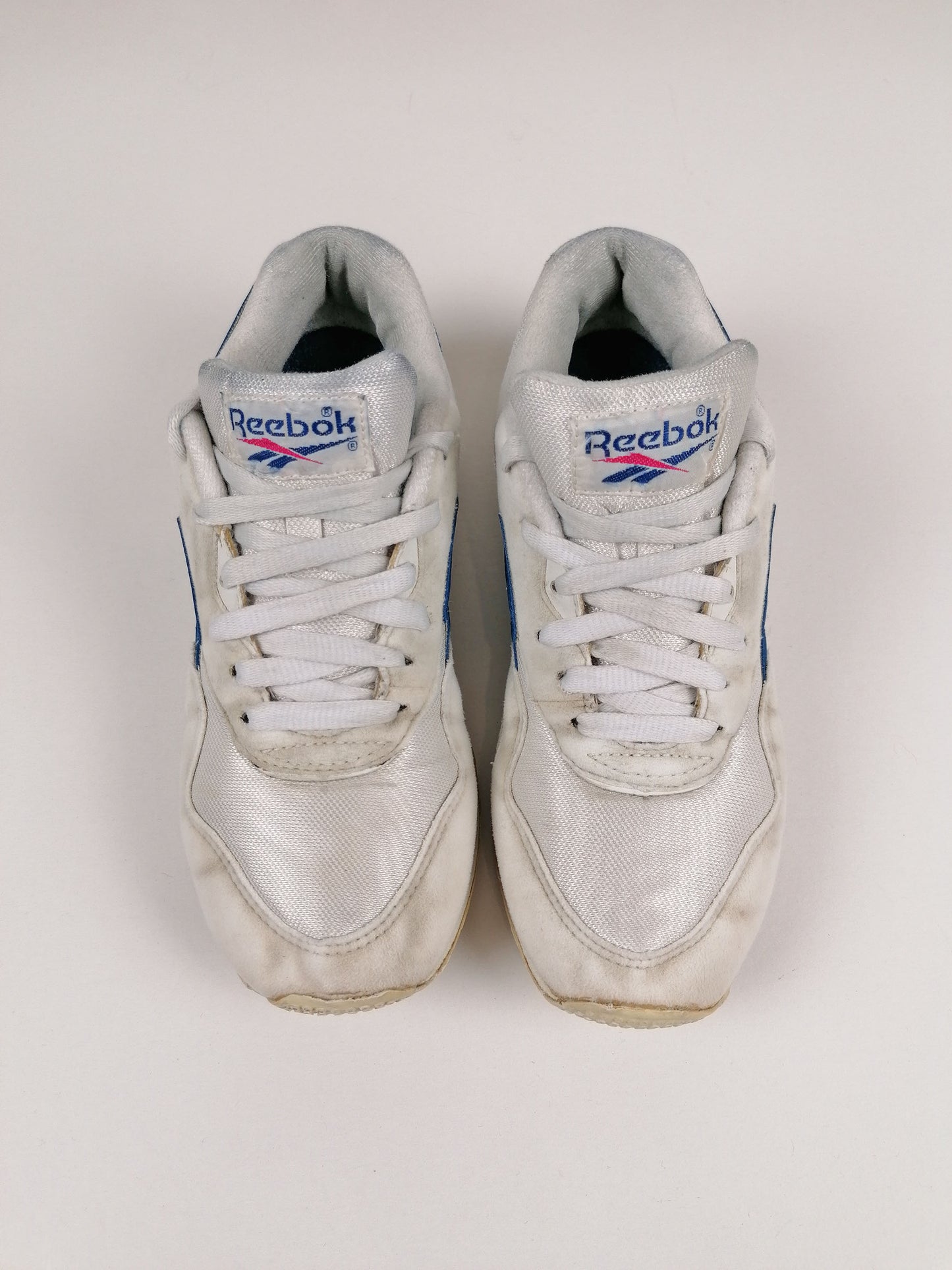 Vintage 90's REEBOK Classic Retro Sneakers White Nylon Trainers Women - size EU 37.5 / UK 4.5 / us 6.5