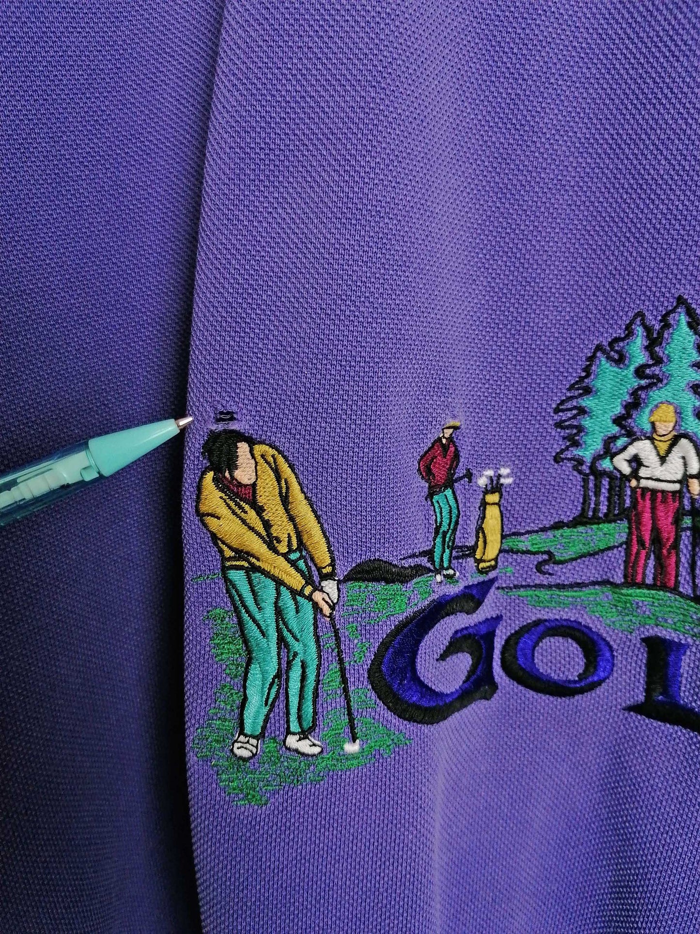 80's 90's CHEMISE LACOSTE Sweatshirt Golf Embroidery -size M-L