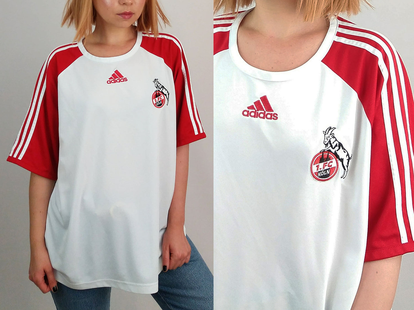 ADIDAS Unisex Football T-shirt Koln Team - size L