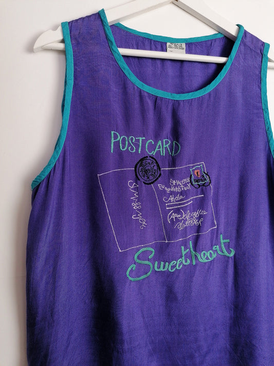 Vintage 80's Silky Vest top