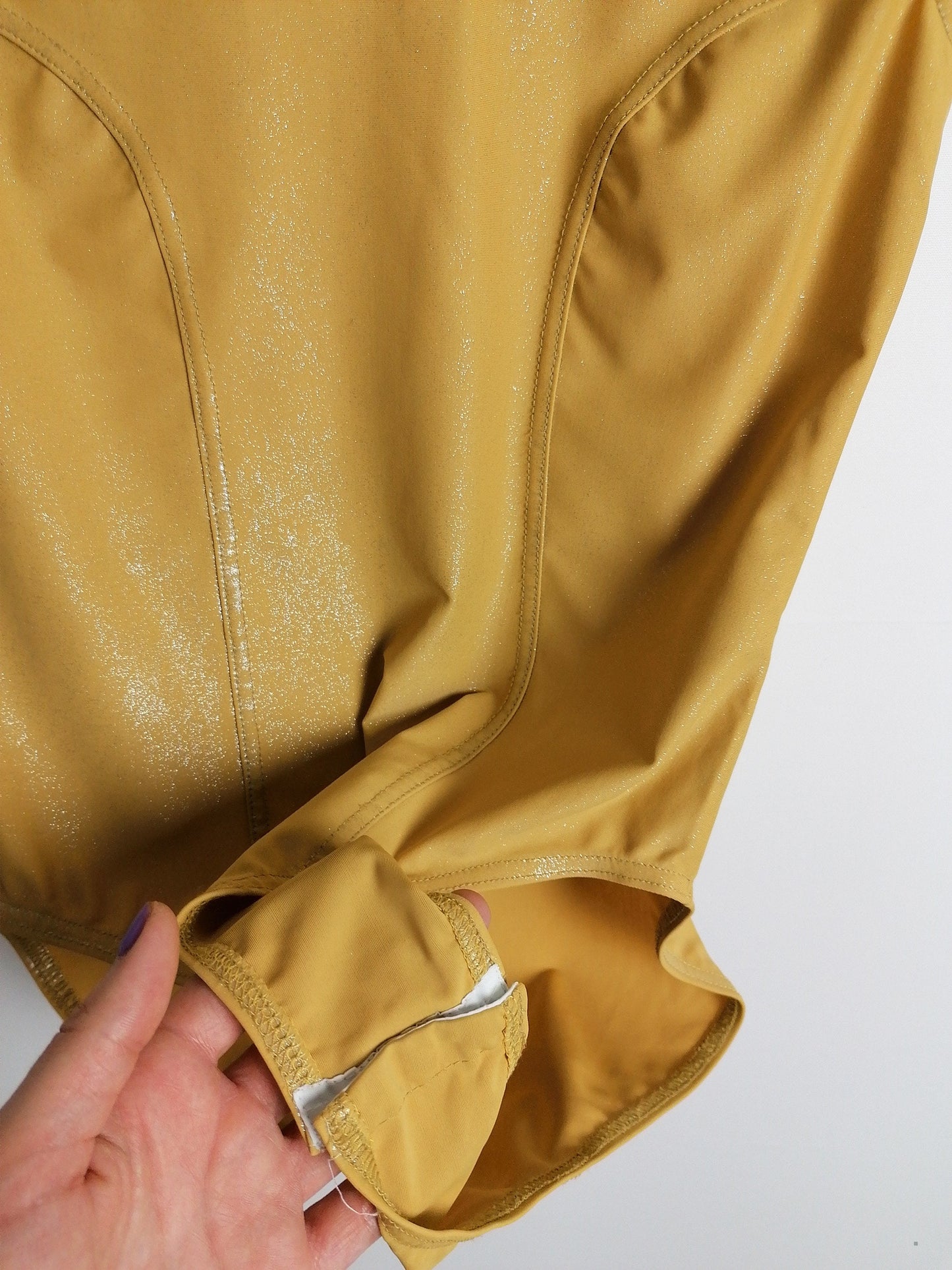90's Gold Bodysuit Liquid Yellow - size XS-S