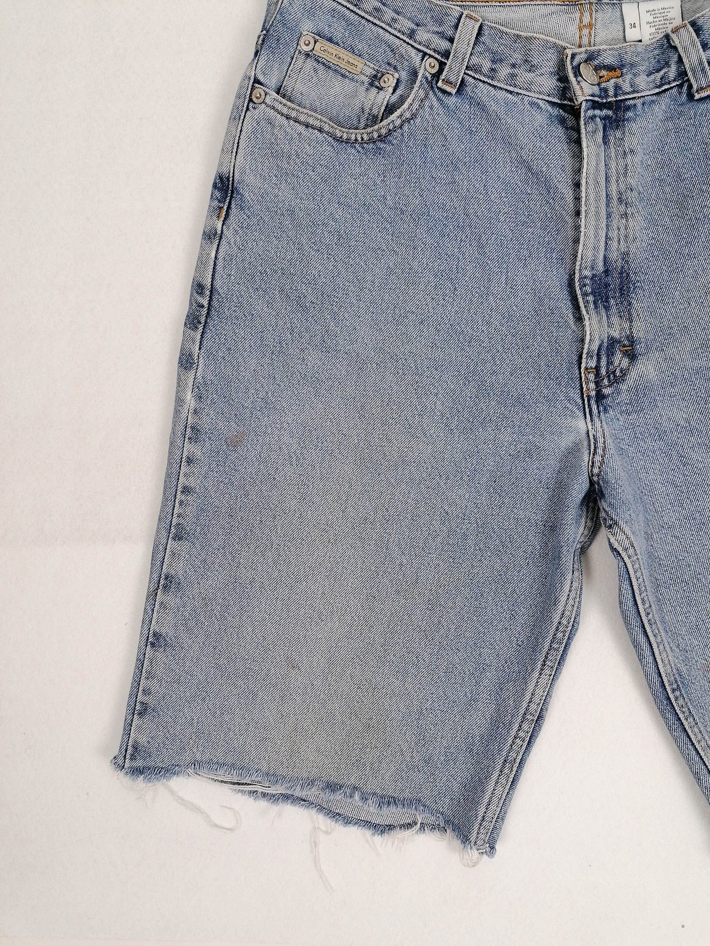 90's CK Jeans Cut-off Shorts ~ W 34