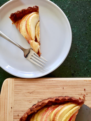 Fresh apple tart made with Cinnamon Almond butter from The PB Love Company. Nutritious and delicious!