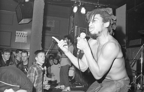 Bad Brains mid-snarl at the streets.