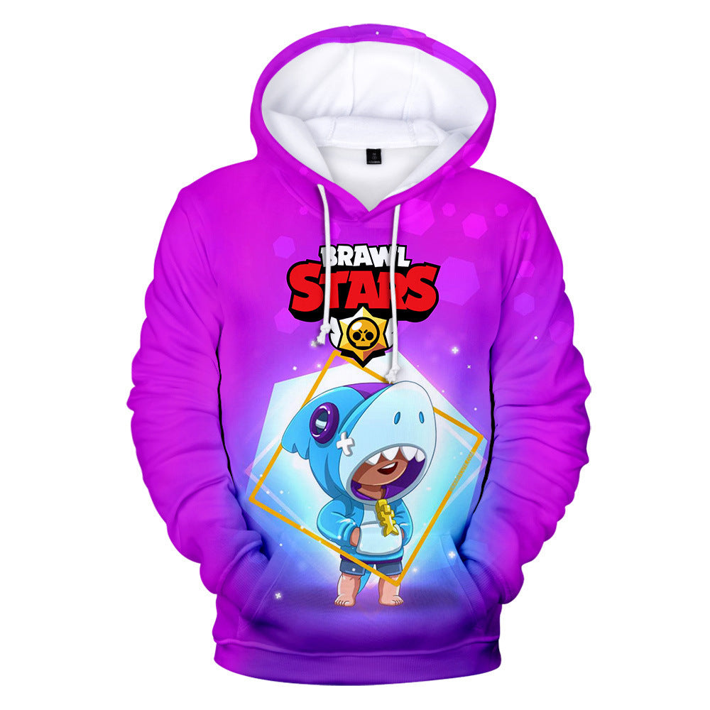 New Brawl Stars Shark Leon Hoodie Unisex Sweatshirt Nfgoods