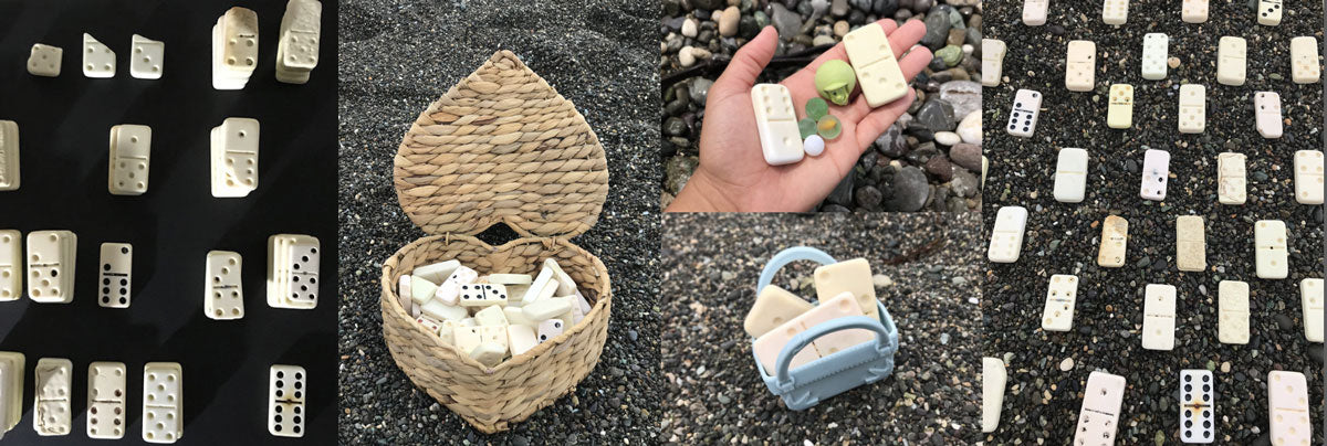 collection of beach dominos