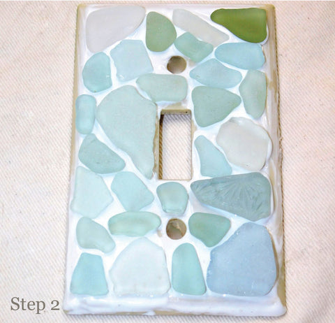 beach glass craft step 2