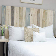 rustic wood headboard