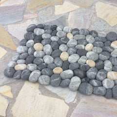 felted stones rug