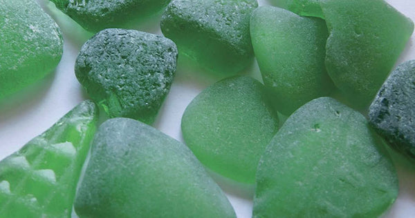 Green beach seaglass nuggets