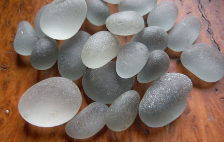 grey sea glass nuggets