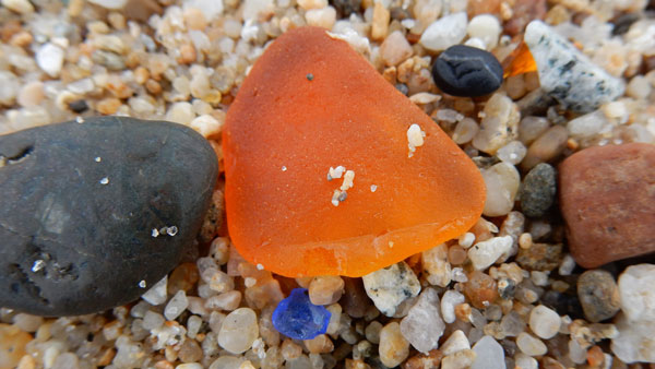 orange sea glass