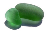 green beach glass