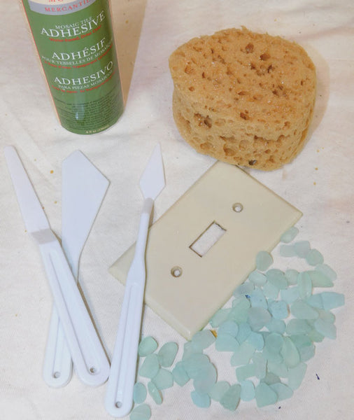 sea glass craft switch plate materials