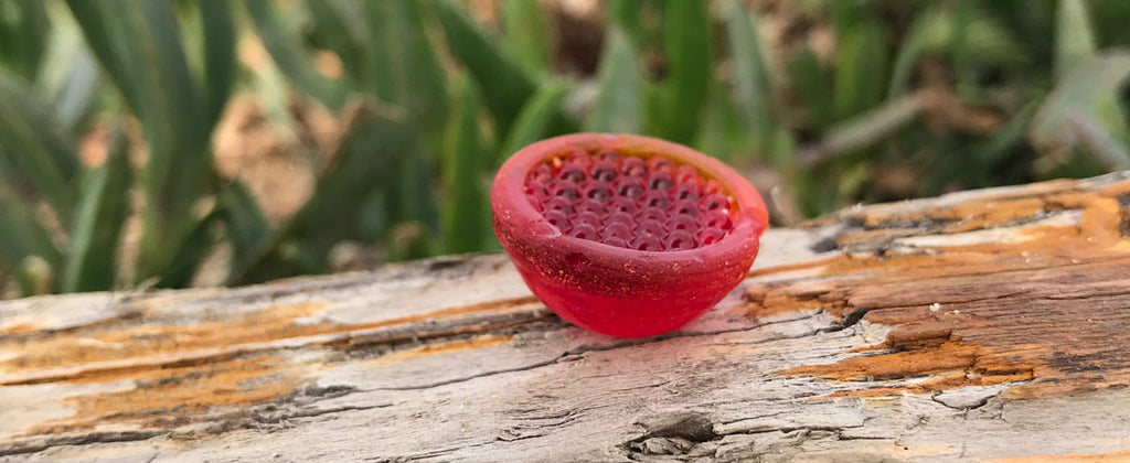 red sea glass reflector