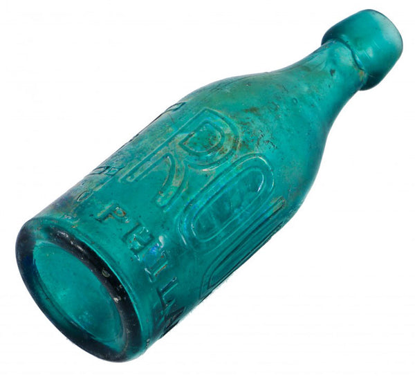 antique teal bottle