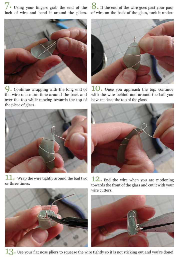 how to wire wrap seaglass