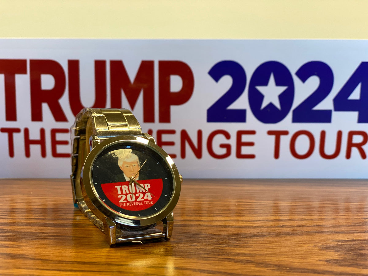 Trump 2024 "The Revenge Tour" Wrist Watch Navy Face Patriot Powered Products