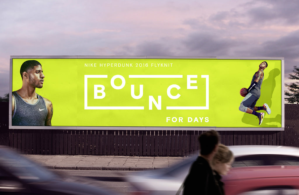 nike billboard design typography 