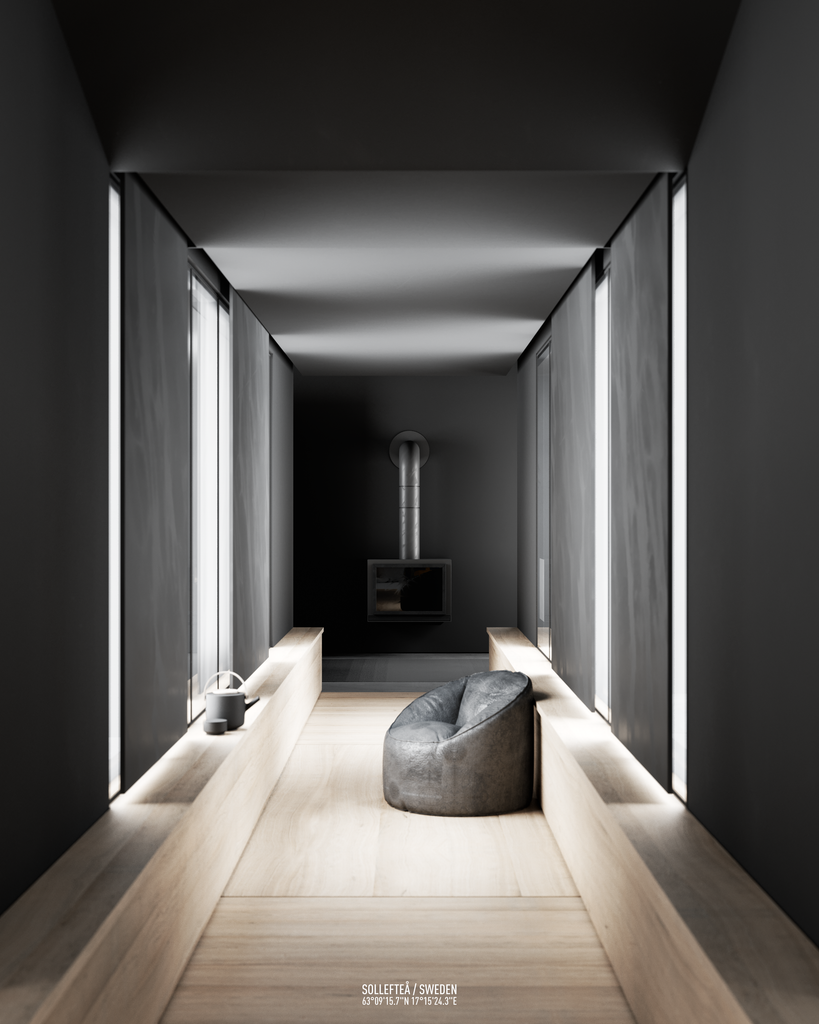 black living room decor design