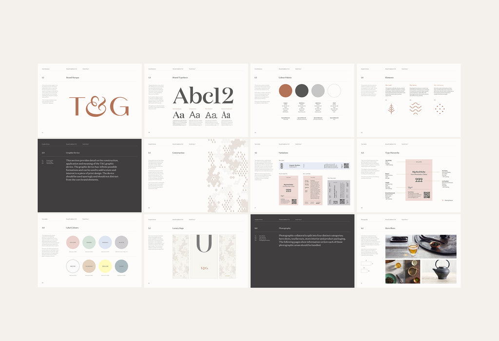 brand guidelines for Tea & Glory