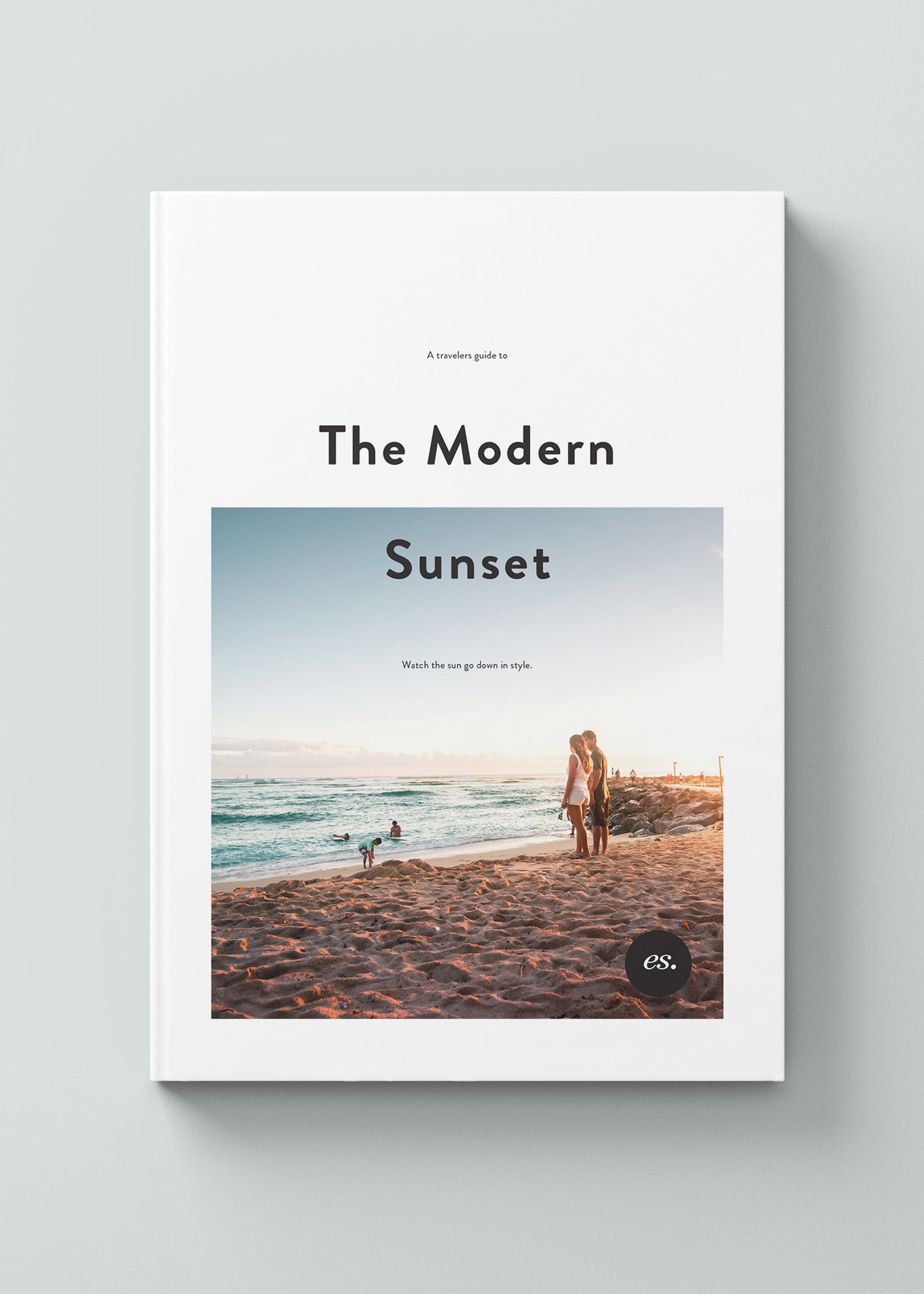 Cover Design for Modern Sunset Travel Photography Book