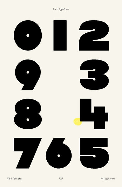 dida numbers typography design