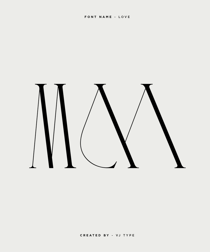 Modern Letters | Design By VJ Type