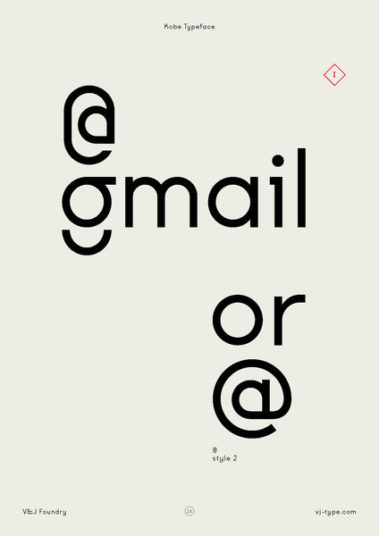 gmail Kobe font by VJ Type