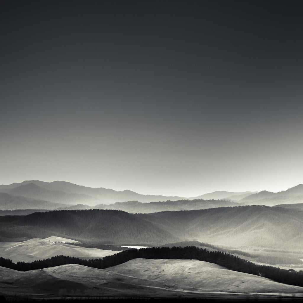 minimal black and white landscape photography