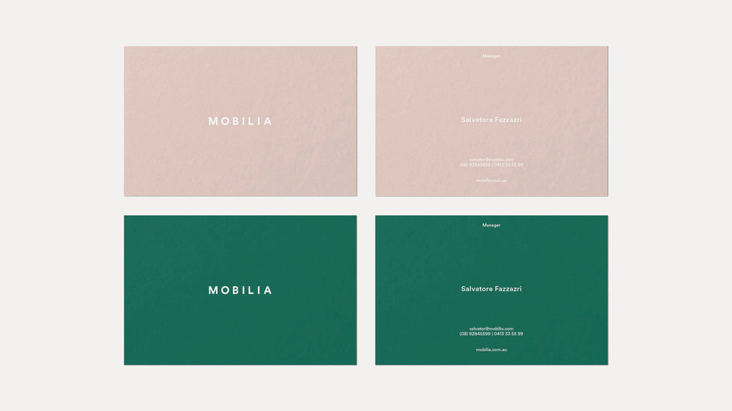minimal business card designs green