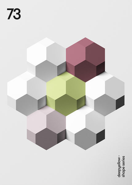hexagon poster design layout