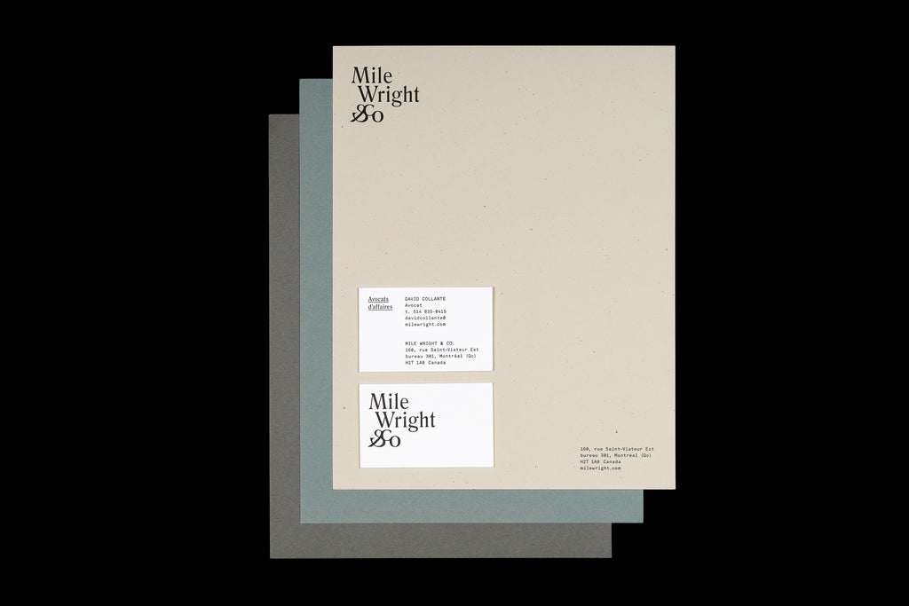 business card letterhead Mile Write Co