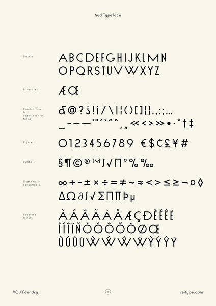 sud letterforms font