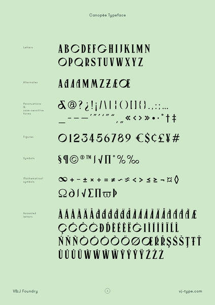 canopee font design VJ Type design