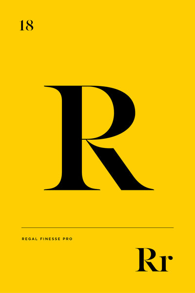 typeface design regal finest pro