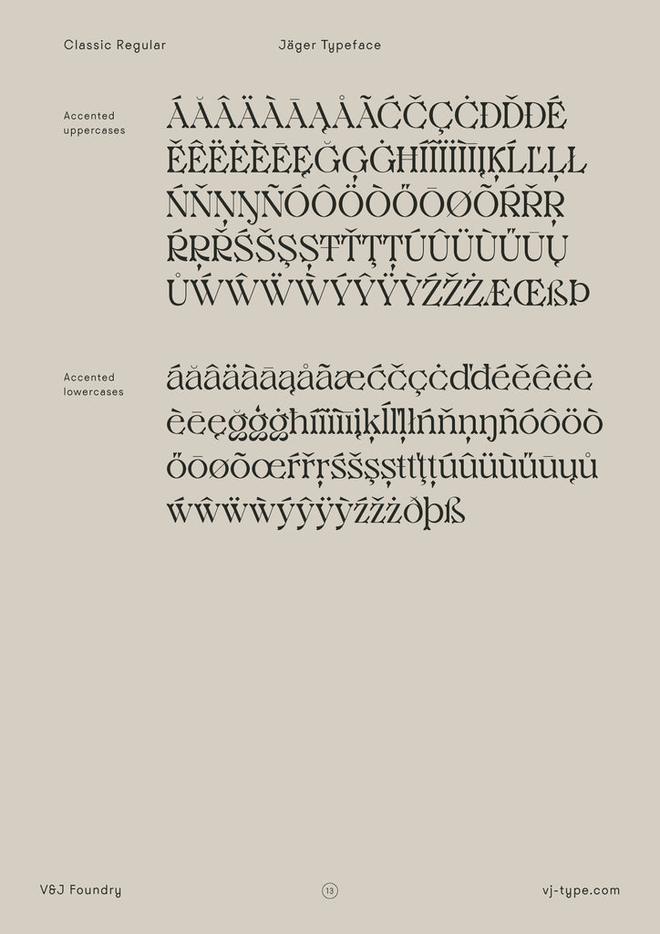 Typography Layout | Jager VJ Type
