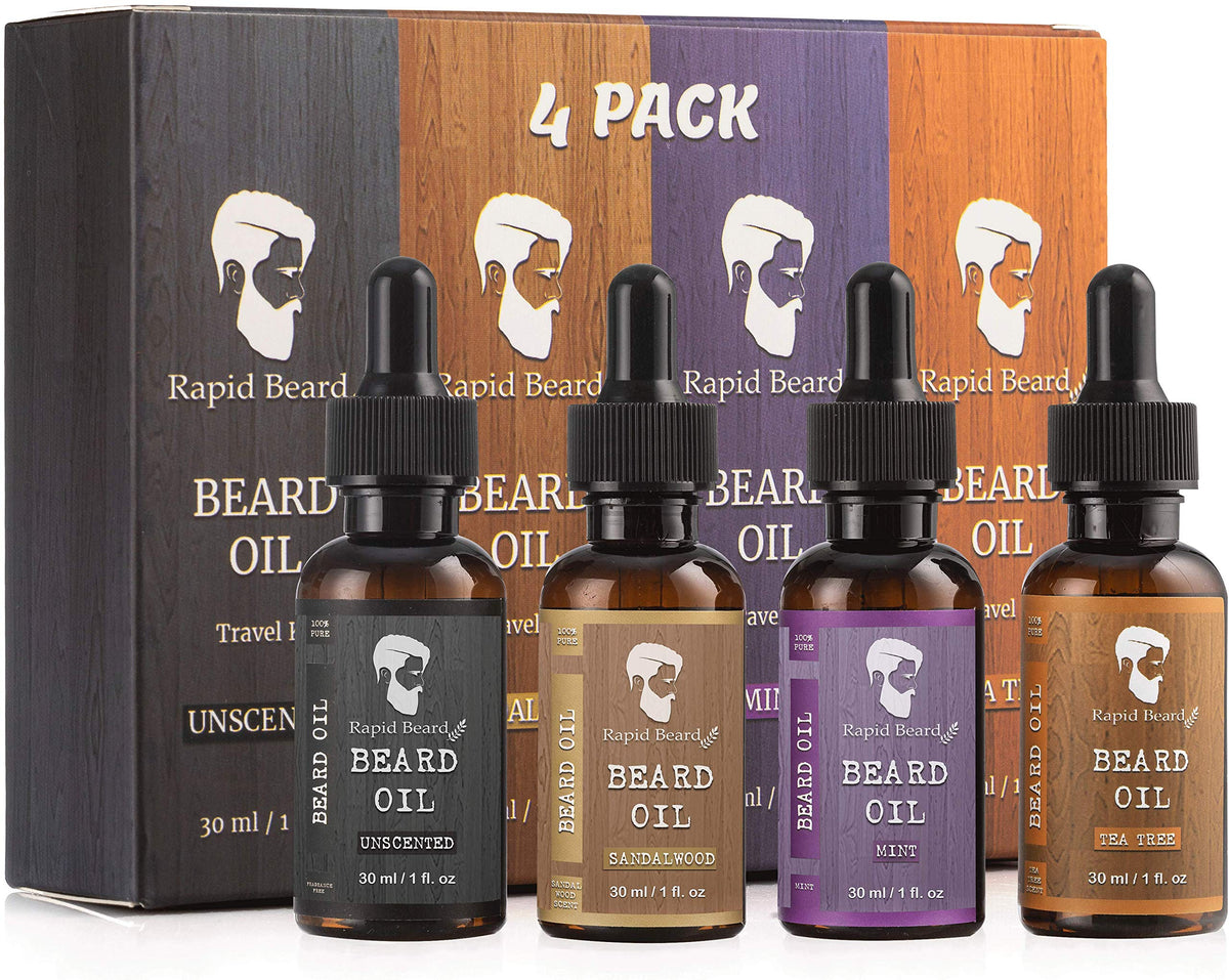 4 Pack Beard Oil Rapid Beard 