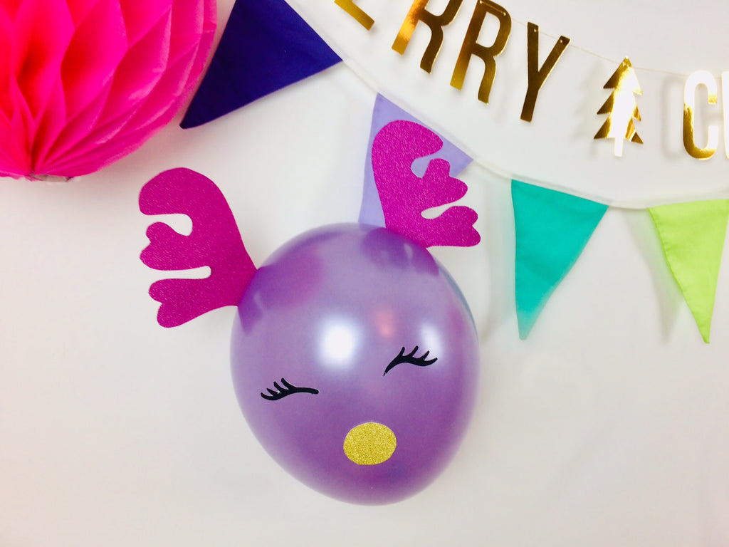 How to Create a Purple Reindeer Balloon I My Dream Party Shop Blog Post