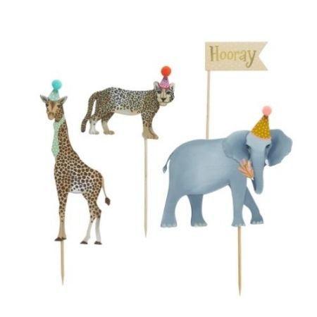 Party Animals Cake Toppers I Wild One Party Supplies I UK
