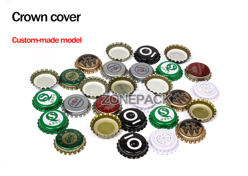 ZONEPACK 100pcs/lot Custom Logo Assorted Colors Beer Bottle Cap Beer Lid for DIY Homebrew Beer Tool Gold Black Silver Free shipping