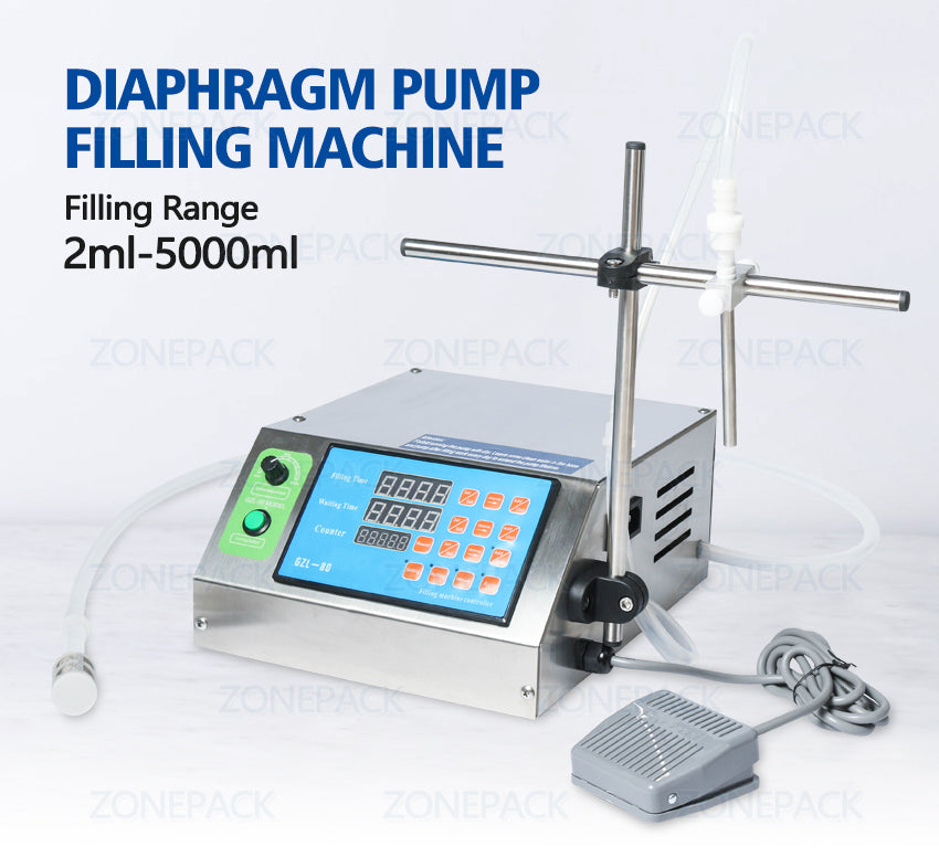 ZONEPACK Diaphragm Pump Semi-automatic Digital Control Filling machine