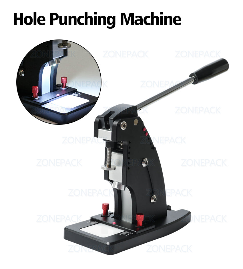 ZONEPACK Manual Leather Punching Machine Hand Pressing Machine For Round Hole Puncher Leather Edge Punching Chisel Stitching Tool