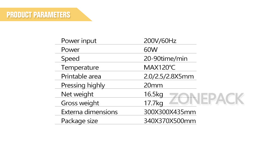 ZONESUN Rolling Ribbon Printer Electric Hot Thermal Printing Machine