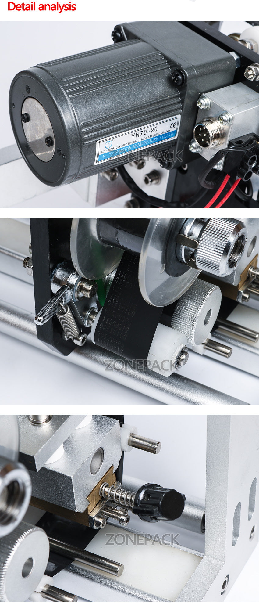 ZONESUN Expiry Date Ribbon Coding Label Printer Hot Ribbon Coder For LT-50 Labeling Machine