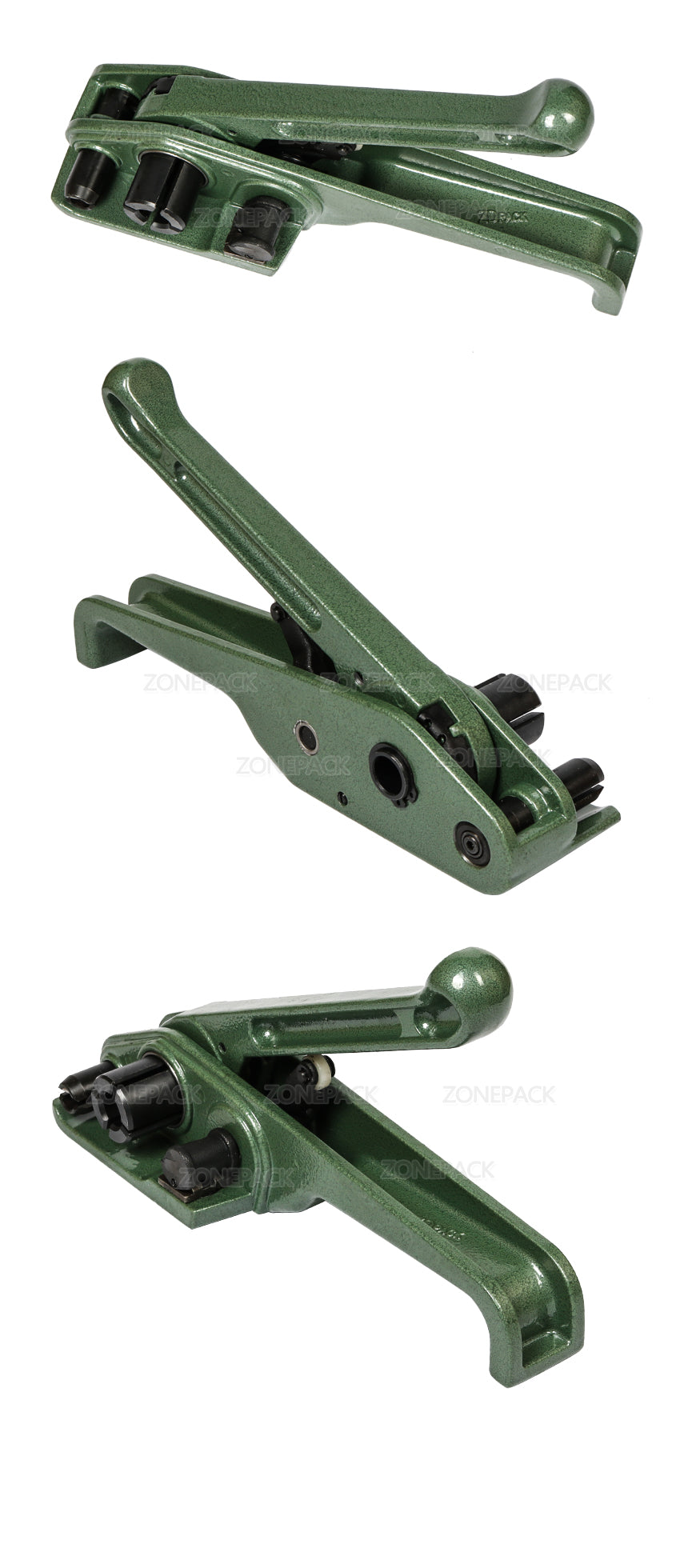 ZONEPACK Green Heavy Duty Tensioner Cutter, Cord Strapping Machine, Packing Tools for PET and PP, Strap Size: 3/8"- 3/4" Max Tension 2000N