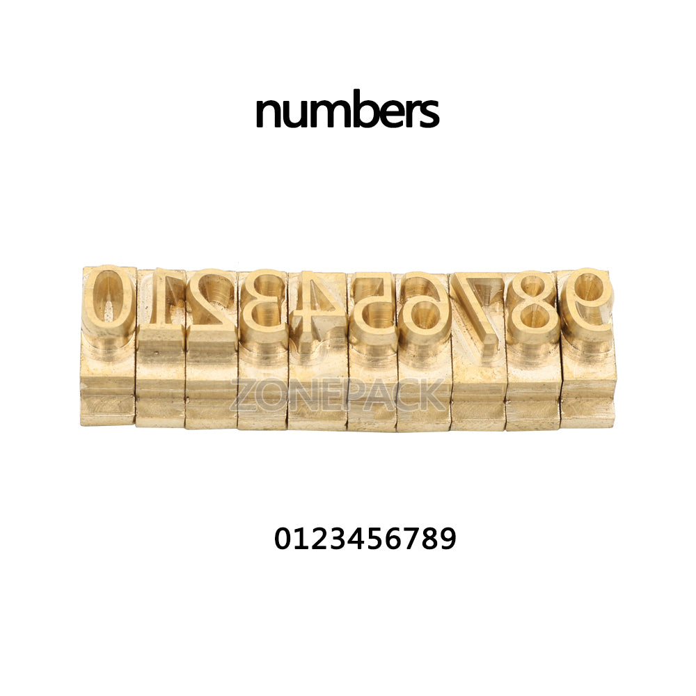 ZONESUN 3mm 6mm 10mm Copper Brass Stamping Flexible Letters Numbers Alphabets Symbols Characters Molds